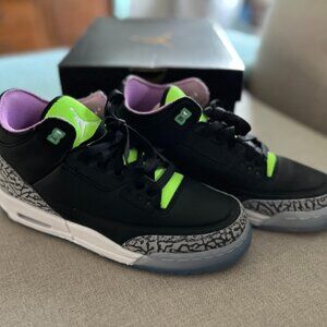 Michael Jordan Air Jordan 3 SE (GS) Big Kids' Shoes Black-White-Electric Green
